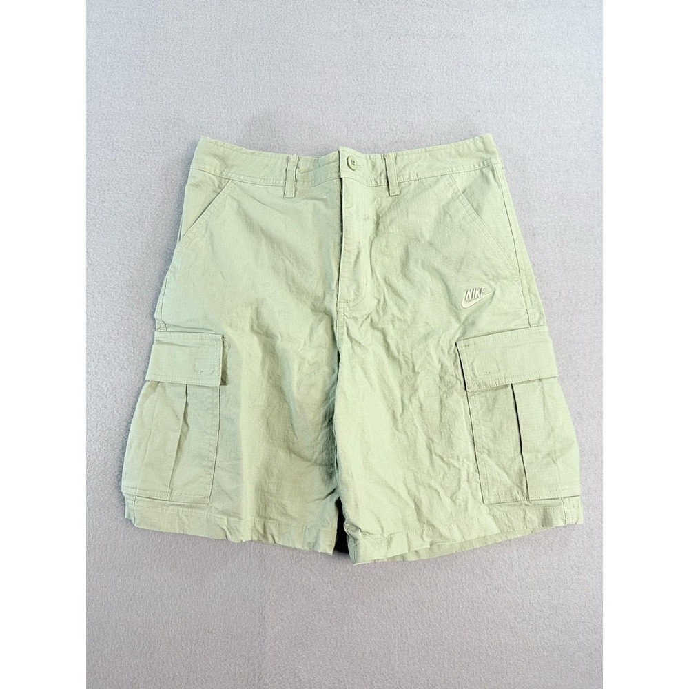Nike Shorts Mens 30 Green Lightweight Cargo Canvas Stretch 9 Inseam FN3517-386